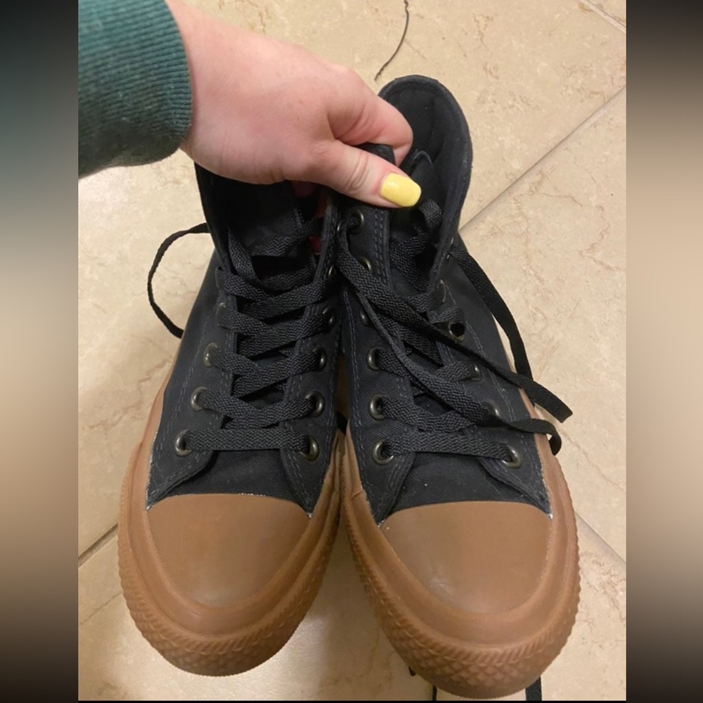 Black Converse High Tops - Picture 2 of 3
